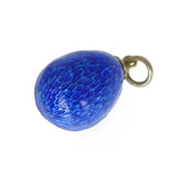 Antique Art Deco Russian Silver Enamel Garnet Egg Charm