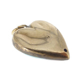 Antique Edwardian 9ct Gold Enamelled Bluebell Puffy Heart Charm