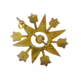 Antique Victorian Gold Pearl Starburst Pendant