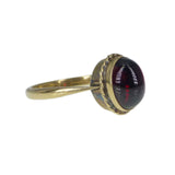 Antique 9ct Gold Garnet Solitaire Ring