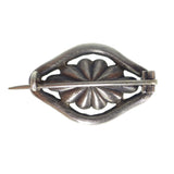 Antique Georgian Silver Floral Green Paste Brooch (AF)
