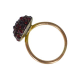Antique Rose Gold Bohemian Garnet Cluster Ring