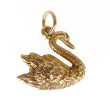 Vintage 1970s 9ct Gold Swan Charm
