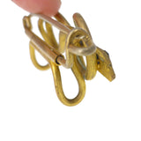 Antique Gold Metal Snake Infinity Brooch