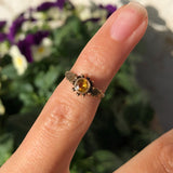 Antique Victorian Gold Citrine Paste Child's Pinky Ring