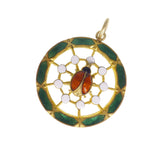 Vintage French Enamel Ladybird Pendant