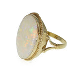 Vintage 9ct Gold Opal Solitaire Cocktail Ring
