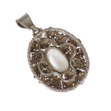 Antique Arts & Crafts Silver Moonstone Grape Pendant