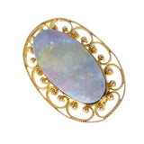 Vintage 9ct Gold Opal Triplet Brooch