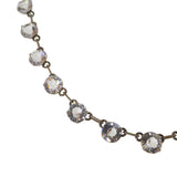 Antique Art Deco Silver Paste Riviere Necklace