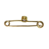 Antique 9ct Gold Pink Tourmaline Bar Tie Pin Brooch
