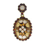 Antique Victorian Bohemian Pietra Dura Carlsbad Agate Locket