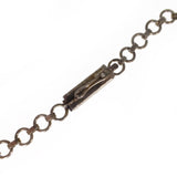 Vintage Mid Century Silver Semi Precious Round Link Bracelet