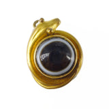 Antique Victorian Banded Agate Snake Pendant Charm