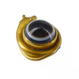 Antique Victorian Banded Agate Snake Pendant Charm