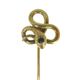 Antique French 'Fix' Gold Snake Stickpin