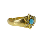 Antique Victorian 18ct Gold Diamond & Turquoise Star Ring