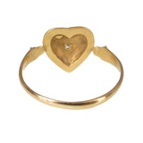 Antique Edwardian 9ct Gold Snake & Heart Diamond Ring