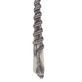 Antique Victorian Silver Snake Torpedo Drop Earrings
