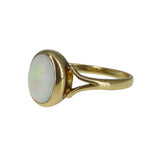 Antique 9ct Gold Opal Solitaire Ring