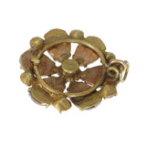 Antique Converted Saphiret Glass Flower Pendant