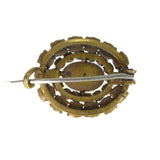 Antique Saphiret Glass Lace Pin Brooch