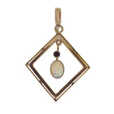 Vintage 9ct Gold Opal & Garnet Pendant