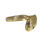 Vintage 9ct Gold Engraved Snake Ring