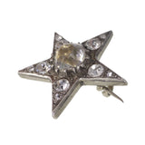 Antique Victorian Silver Paste Star Brooch