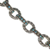 Antique Austro Hungarian Silver Turquoise Bracelet