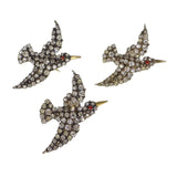 Antique Edwardian Paste Bird In Flight Brooches