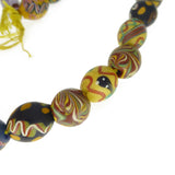 Reserved | Antique Venetian Matte Trade Ghost Bead Necklace
