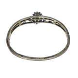 Antique Victorian Silver Chrysoberyl Cat's Eye Pearl Floral Bracelet