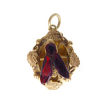 Antique Victorian Red Vauxhall Fly Pendant Charm
